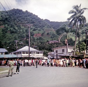 Downtown Fagatogo just before a parade broke out. There were LOTS of parades.