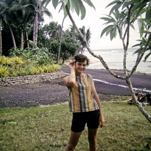 Kathy poses for the camera.